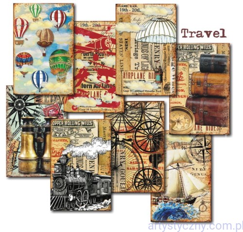 Papiery Mini do Scrapbookingu M76, Travel, Podróże, 24ark