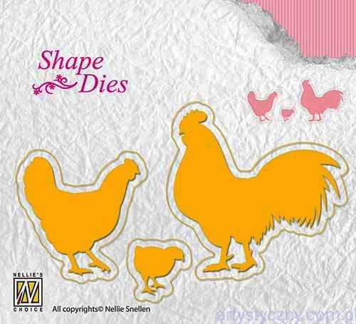 Wykrojniki Nellie (6szt) Kogut Kura Kurczaczek SD123