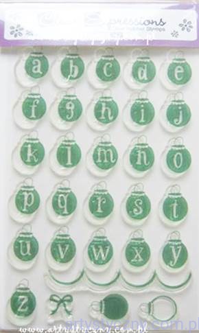 Stemple Akrylowe - Alfabet na Choinkę