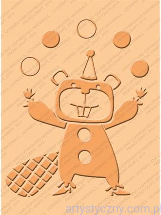 Folder Cuttlebug A6 - Birthday Bash - Żonglujący Bóbr