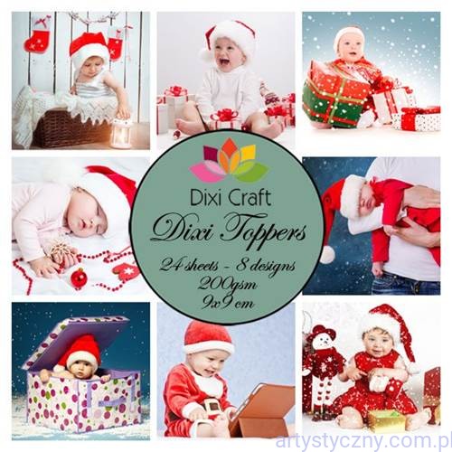 Papiery Dixi Toppers 9x9cm, 24ark Święta ET0253